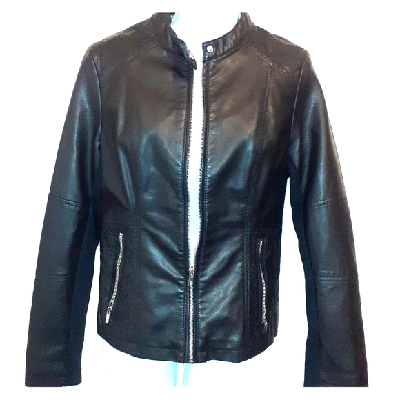 👚3 for $25👗 'Rivet' Faux Leather Jacket 🇨🇦 M